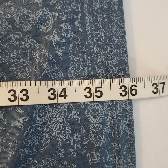 Frye Tiered Dress FADED BANDANA BLUE Size Medium Sleeveless Coastal Beachy NWT - Picture 15 of 16